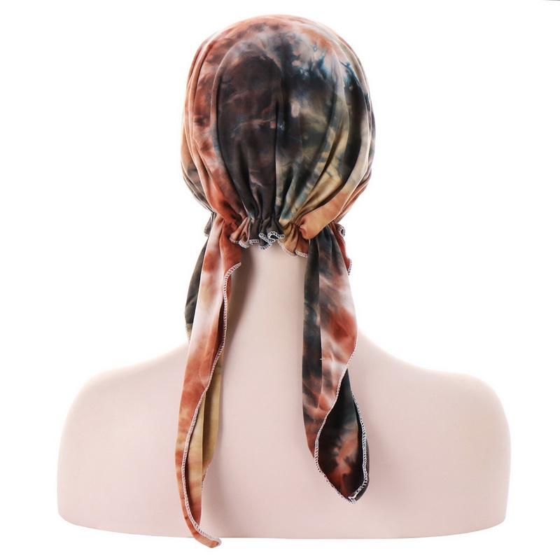 Elegante Fiore Che Borda Cappello Turbante Da Donna Inverno Donna Foulard Musulmano Cofano Testa Femminile Avvolge Berretti Turbante Mujer Cappelli Chemio - Foto 4