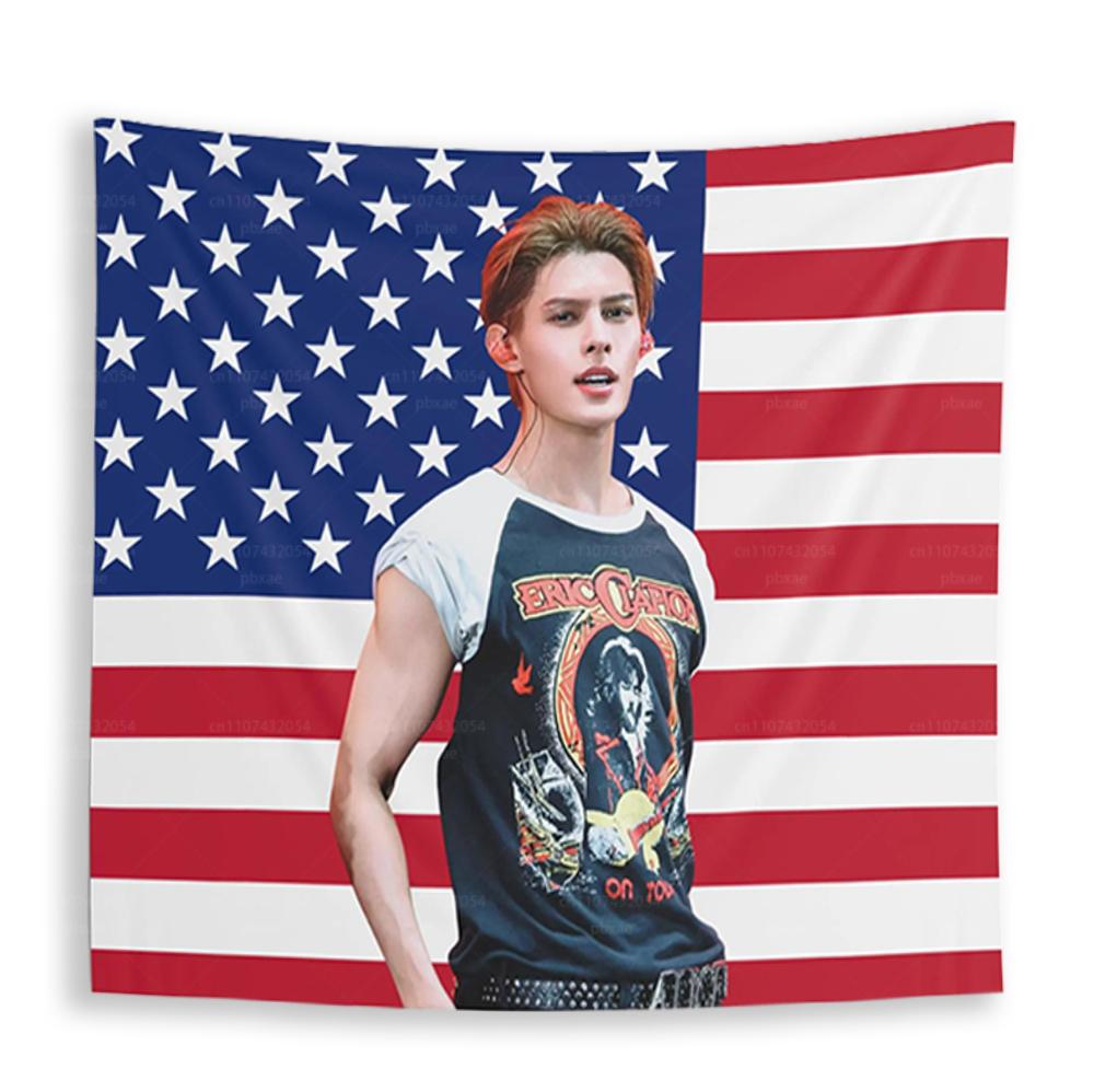 Kpop C-Cortis James America Flag Tapestry - Indoor Wall Tapestries, Room Decor, Home Wall Art, Kpop Fans Gift, C-Cortis Merch