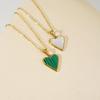 New Green Black Heart Dainty Necklace Gold Color Chain Choker  For Pendant  Stainless Steel   Lady