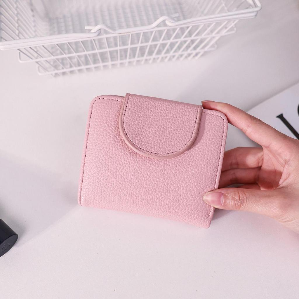 Korean-Style Women's Minimalist Wallet, Dopamine Color, Multi-Card Large Capacity Holder
