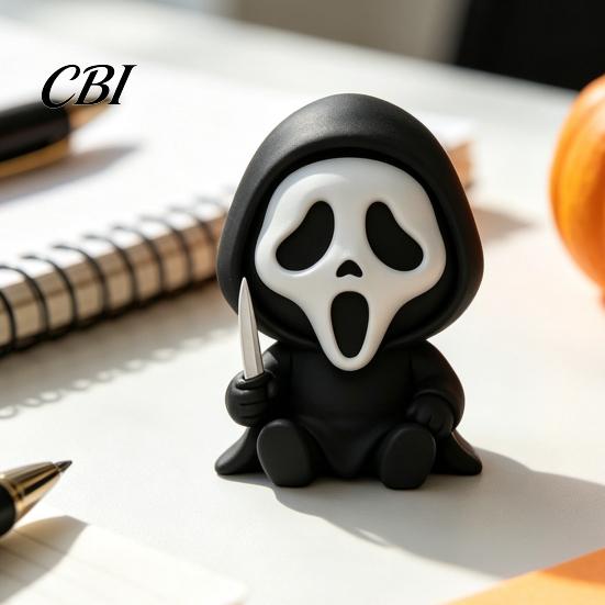 Compact Desktop Sculpture Mini Screaming Skeleton Figurine, 3D Printed Collectible Halloween Ornament Ornament, Creepy Statue for Shelf Decor