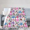 Cartoon Cuphead and Mugman Game Blankets Fleece Spring Autumn Breathable Soft Throw Blankets for Bedding Couch Plush Thin Quilt