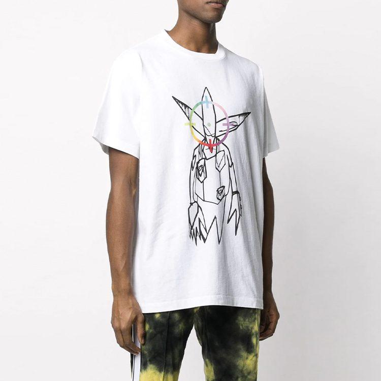 OFF WHITE X Futura Oversized Střih Mimozemšťan Tričko OMAA038S201850500188
