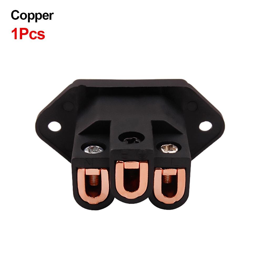1Pcs 3 Pin HIFI Audio Power Connector Power Interface for HIFI Audio Amplifier CD Player Device 1pcs copper