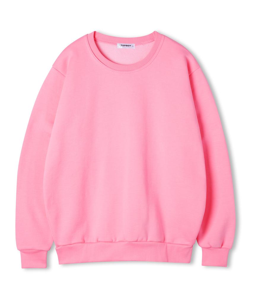 TOPBOY Essential Regular Brushed Sweatshirt Light Pink