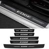 KLYE5 New Carbon Fiber Car Door Sill Sticker Threshold Side Anti Scratch Sticker For Ford EDGE Logo Waterproof Decal Car Accessories