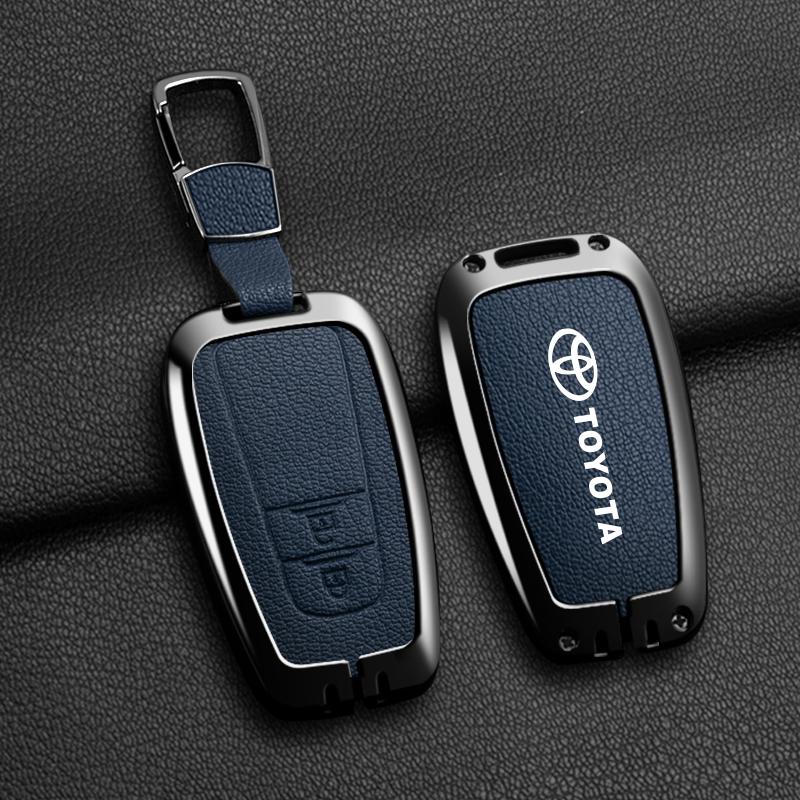 Zinc Alloy Car Key Case Full Cover Shell for Toyota Prius Camry Corolla CHR C-HR RAV4 Land Cruiser Prado Keychain Accessories