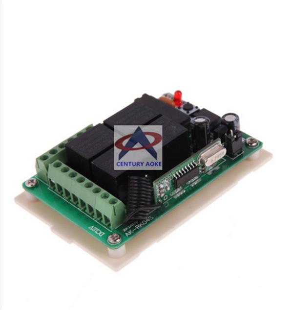 DC12V 4-Way Remote Switch with Wood Grain 4-Key Remote & NO/NC Relay