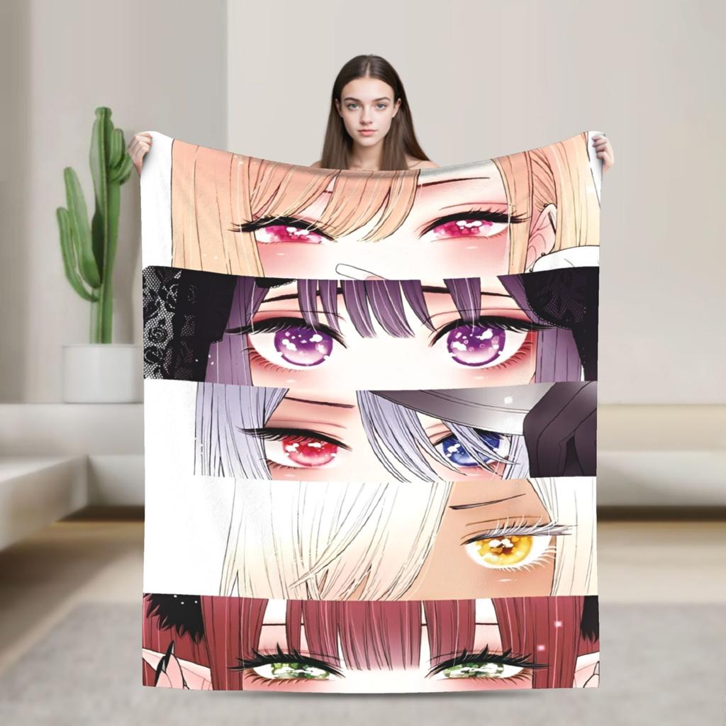 Japan Anime Marin Kitagawa Girl Blanket Multi-size Super Soft Cozy Throw Blankets for Sofa Couch and Bed