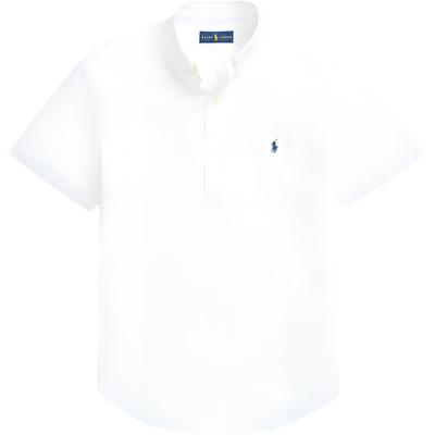 Polo Logo Bestickt Locker Geschnitten Gerade Geschnitten Kurzarm Poloshirt Herren Poloshirts Weiß MNPOWOV1N820332-100