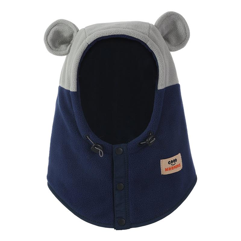 

Autumn and winter hat women s bear ears cartoon cute velvet thermal hat fashionable versatile windproof pullover hat One Size