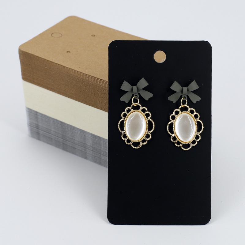 In-Stock Dangle Earrings Display Card - 5x8.9cm, 100 Sheets/Pack, Hot-Selling Design