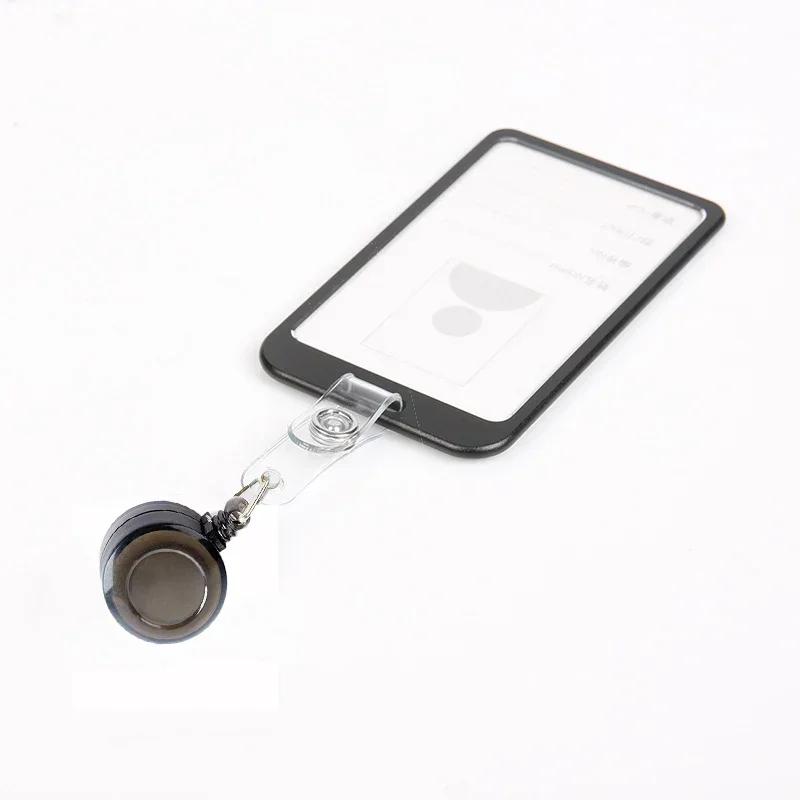 Fashion Card Cover Women Men Aluminum Alloy Work Name Card Holders Business Work Card ID Badge Lanyard Holder Metal Bags Case
