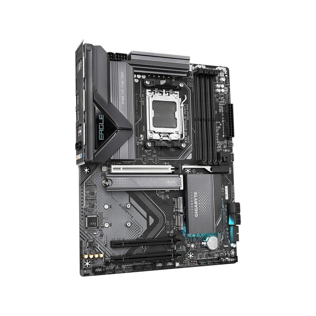 Gigabyte X870 Eagle WIFI7 AMD AM5 LGA 1718 4X PCIe EZ Motherboard, ATX, DDR5, M.2, 5.0, USB4, WIFI7, 2.5GbE LAN, Latch.