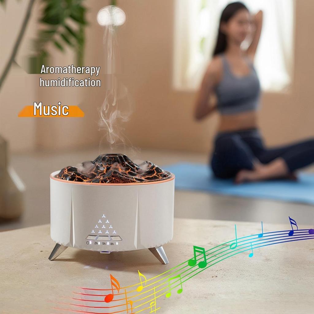 Volcano Aromatherapy Humidifier & Bluetooth Speaker with White Noise