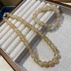 10Mm Natural Yellow Gum Flower Crystal Ice Transparent And Radiant Yellow Asai Single Ring Necklace Bracelet, One Thing One Picture For Girls, No Tone