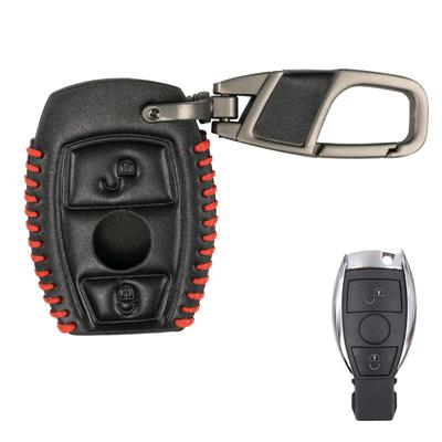 Pentru Mercedes Benz ABCES Clasa CLA CLS GL GLS GLA GLK SLK SLS AMG GLC din piele PU pentru telecomandă, inel, husă, capac 2 butoane Auto