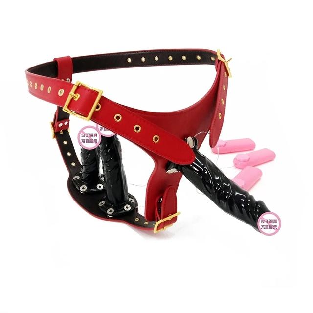 Vibrații Purtabile Masturbare Pizdă Anal Simulare Dildouri Detașabile Lesbian Strapon Penis Centuri de Castitate Pantaloni Jucării Sexuale Pentru Femei