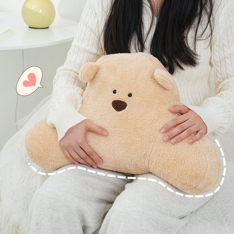Arctic Velvet Bear Cushion With Embroidered Cartoon Animal For Home Decor