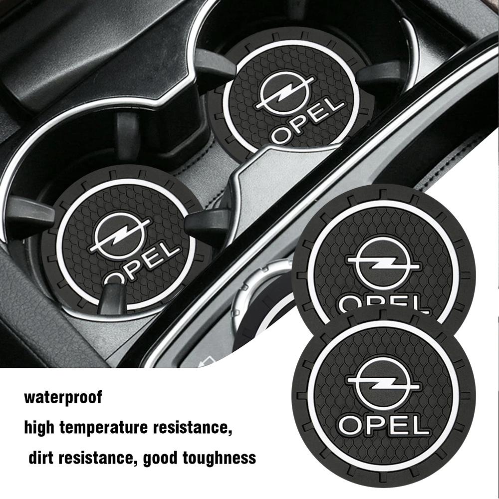 Car Styling Coaster Water Cup Holder Mat Badge Non-Slip Pads Decoration For Opel Astra Insignia Mokka Zafira Car Wheel Hubcap