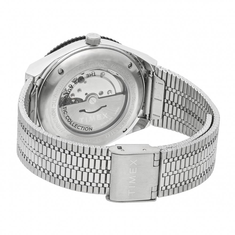 TIMEX Relógio M79 Mostrador Preto Aço Inoxidável Acrílico Movimento Japonês Automático 40MM America Watch TW2U83400 Masculino Prata