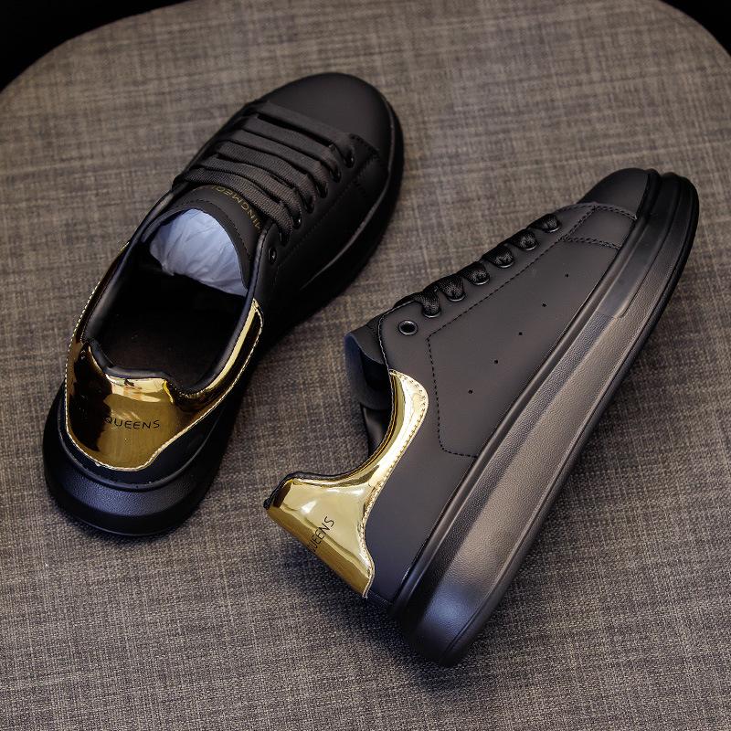 thick-soled white shoes women's versatile Korean version of sports muffin shoes black shoes men's and women's shoes small height