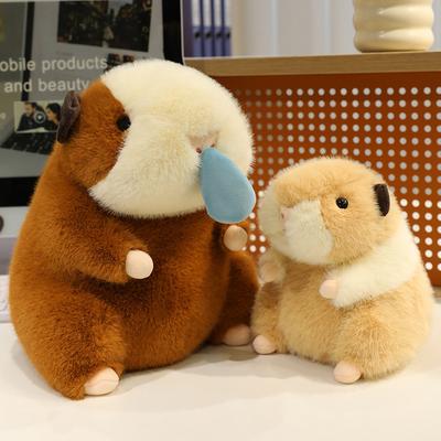 Chubby Plushies Stuffed Animal Hamster Plush Toy Cute Guinea Pig With Nose Drop Soft Doll Lifelike Mouse Plush Pillow Gift