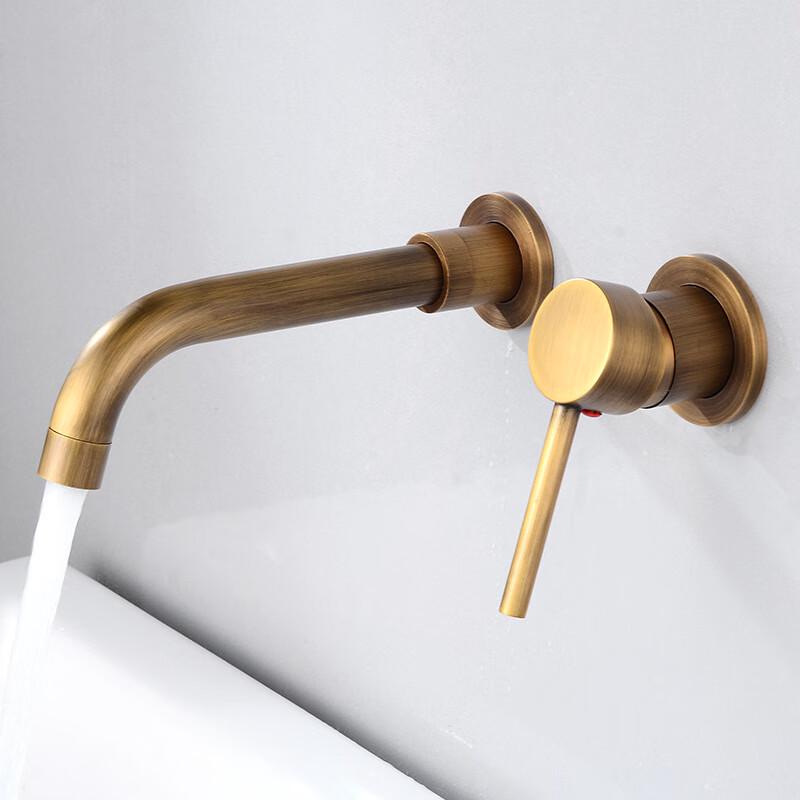 Concealed Antique Wall-Mounted Basin Faucet