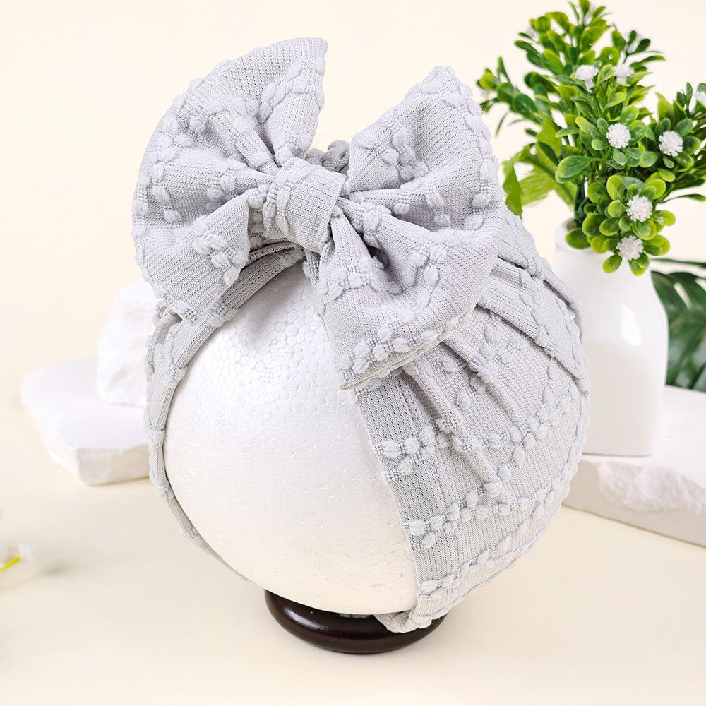 Chapeau Bébé Traversant Noeud - Mignon Chapeau Fleur Bébé avec Design Couleur Unie