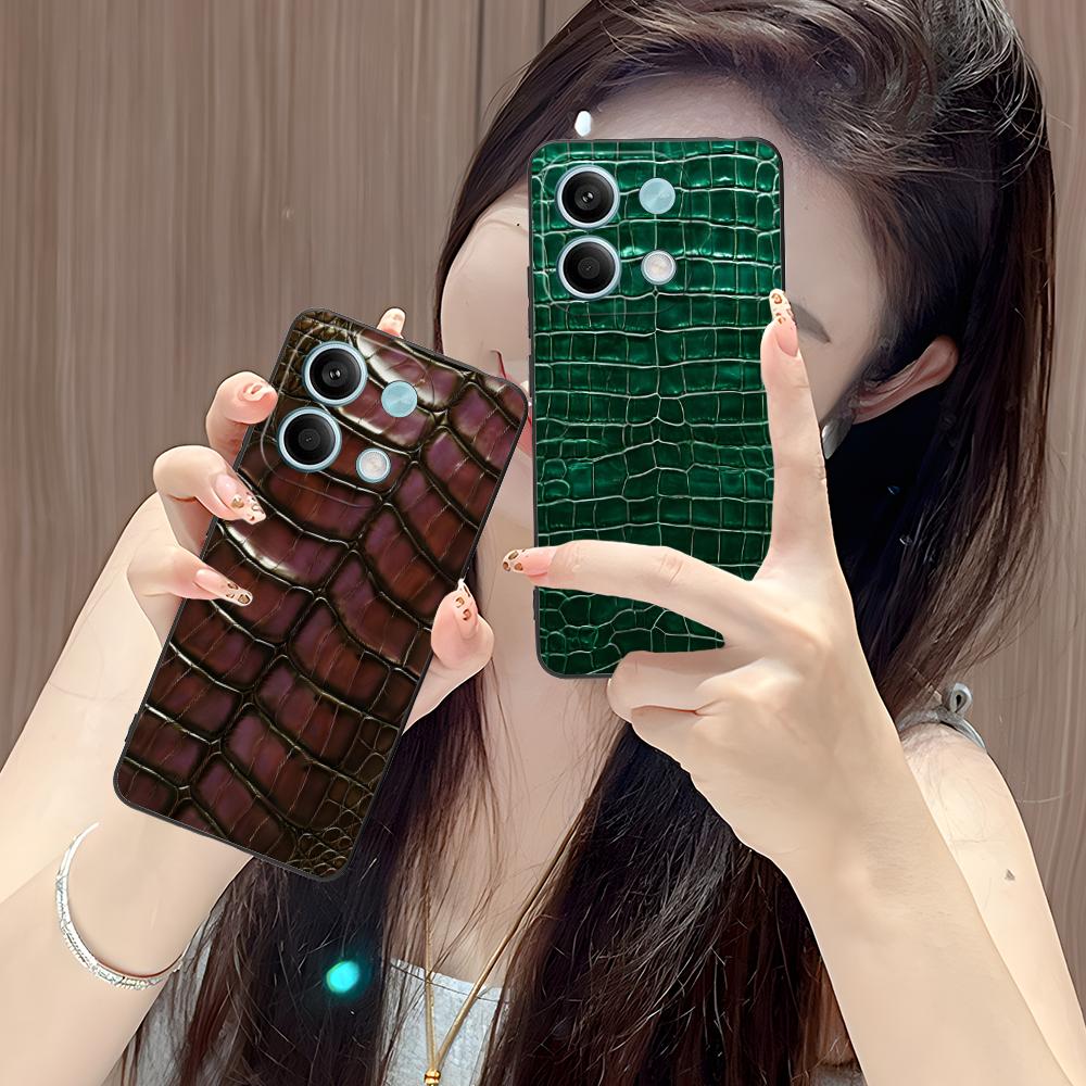 Snake Texture Mobile Phone Case for POCO M7 M6 M5 M4 M3 X7 X6 X5 X4 X3 Pro GT 5G Colour Printing Protective Pretty Cover Luxury