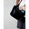 IELGY Retro All-Match Commuter Tote Bag Large Capacity Black Portable One Shoulder