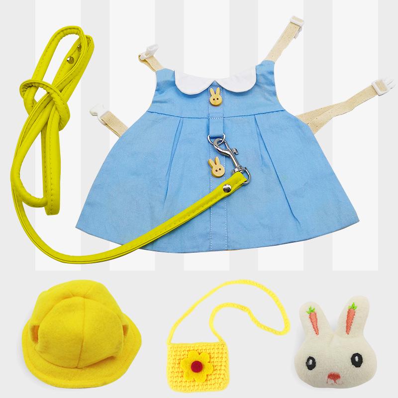 Cute Japanese Korean Style Pet Clothes & Leash for Rabbits and Cats