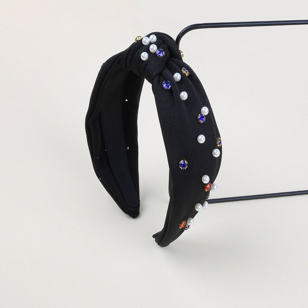 Crystal Bow Headband Wide Pearl Headbands Fashionable Rhinestone Headband  Hair Accessories