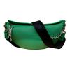 Smile Solid Color Pendant Logo Chain Flap Small Calfskin Saddle Bag Handheld Shoulder Bag Women Handbags Green 10224HDS531