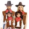 Western Cowboy Halloween Costume Set for Adults & Children - Perfect for Parent-Child Performances