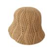 Spring and Autumn Knitted Solid Color Fisherman Hat Children's Fashion Versatile Hollow Plaid Bucket Hat Show Washbasin Hat Trend