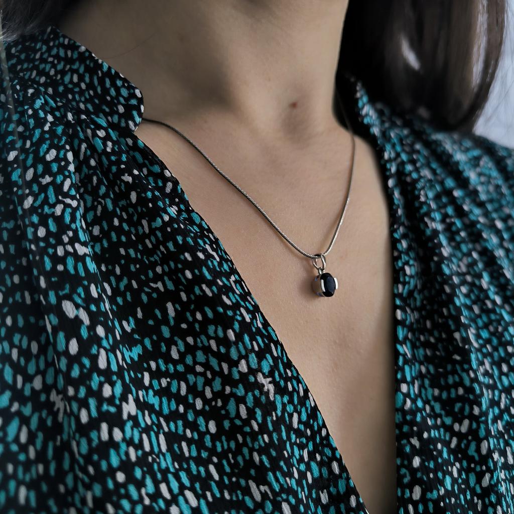 Silberanhänger mit Saphir nano 0,908 ct (2206071)