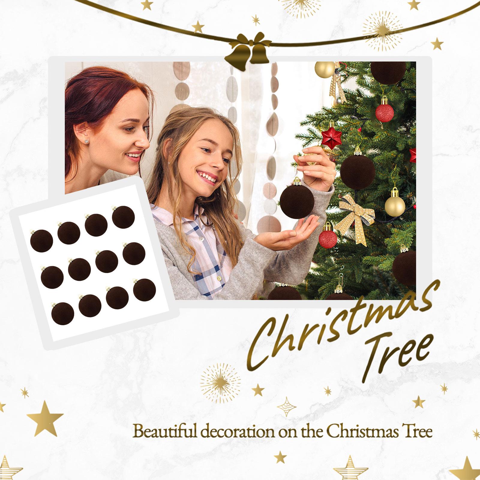 

Рождественский шар Бархатный подвесной шар Бархатный винно-красный плюшевый шар Украшение для рождественской елки One Size