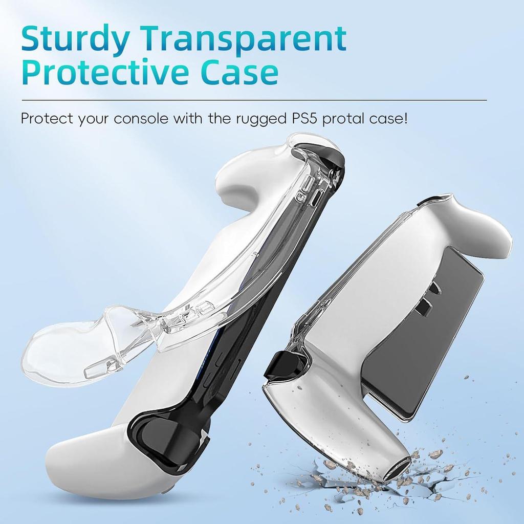 PS5 Streaming Handheld Crystal Set: P5 PORTAL Case, Tempered Screen Film & Joystick Caps