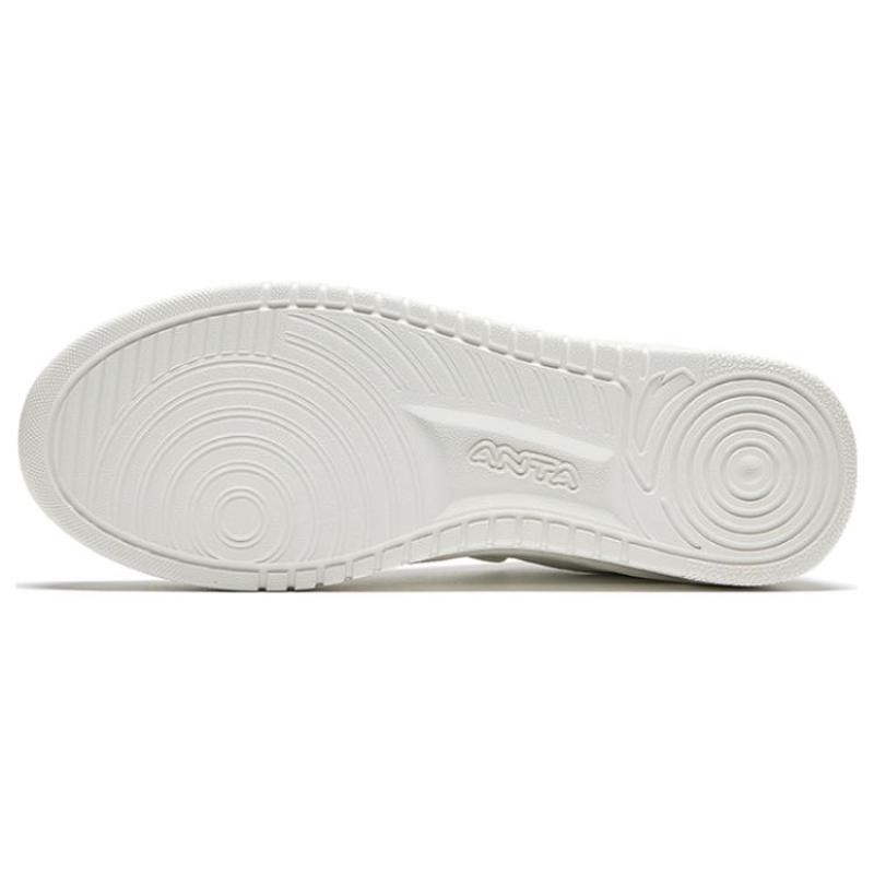 Anta Relaxed Synthetic Leather Slip Resistant Abrasion Resistant Low Top Skateboard Shoes Women's White Sneakers 922418001Q-1