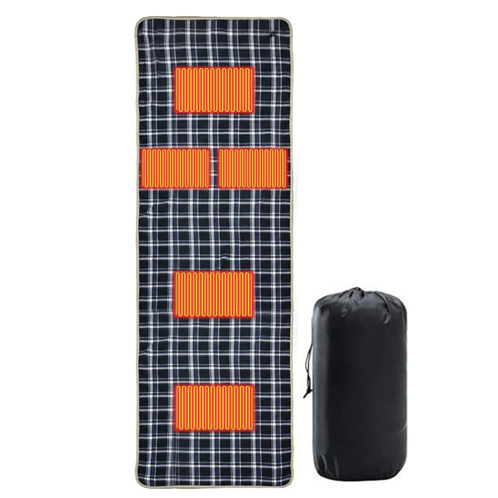 Electric Heating Blanket USB Powered 6 Heating Zones Heated Sleeping Bag Pad USB Powered Physiotherapy Blanket 6 Heating Zones