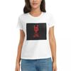 Women TShirt Rock Star Skull Rock N Roll Summer Short Sleeve Tees Crew Neck Cotton T Shirts Clothes Tops Streetwear