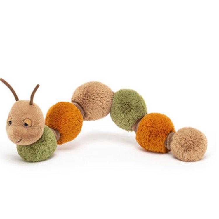 

JELLYCAT Insect Inspired Collection Animal Fiji Caterpillar Dolls Plush Doll 14cm Height In Sitting Posture
