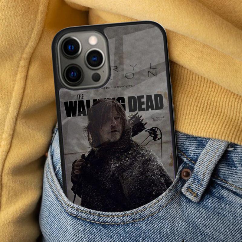 Daryl Dixon Wings Zombie Soft Phone Case for iPhone 17 Air 16e Pro max 15 Pro 13 14 Plus 11 12 MagSafe Magnetic Coque