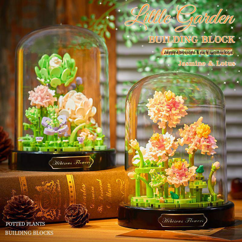 Belledi Eternal Flower Building Blocks: Handmade Educational Toy Bouquet for Valentine's Day Gift