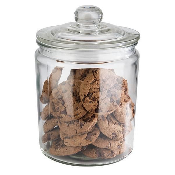 Bonbonnière en verre - aps - classic - 2 l - transparent - couvercle en verre avec joint