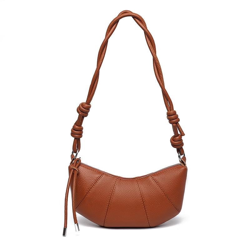 Genuine Leather Women's Bag Niche High-end Fashionable Horn Bag Single-shoulder Crossbody Bag