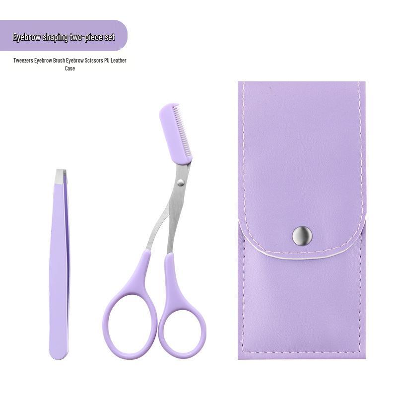 Eyebrow Grooming Tool Set: Safe Blade Razor, Anti-scratch Scissors, Brush, Comb & Trimmer