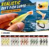 Sinking Soft Fishing 6cm 6g, T-Tail , All- Layer for Trout Walleye