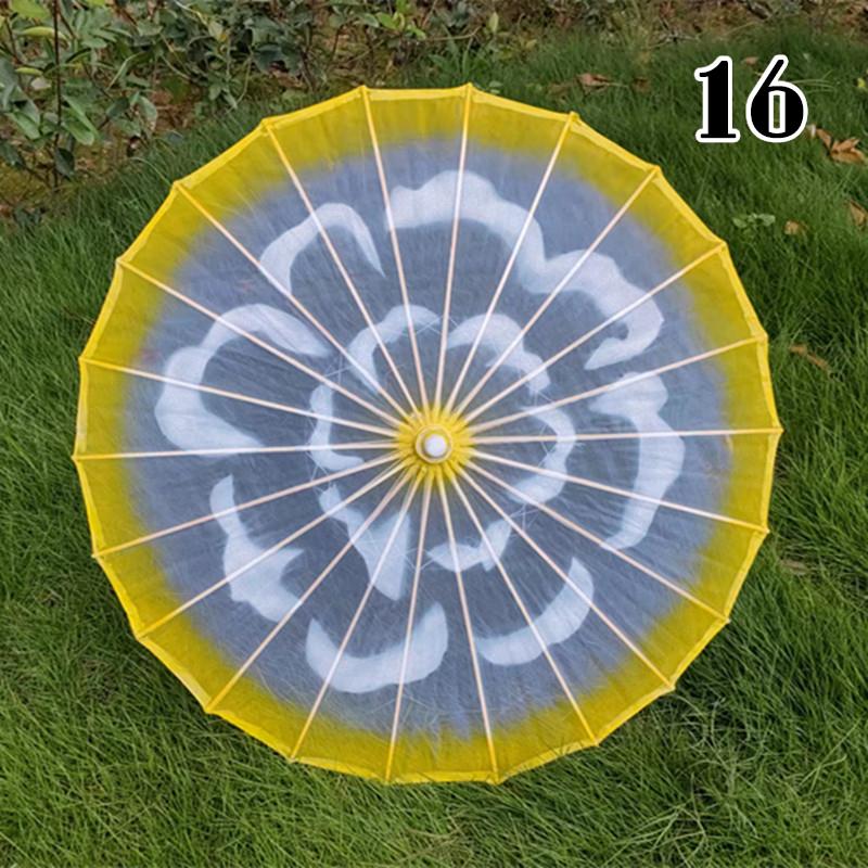 Dai Dance Stage Performance Umbrella Chinese Style Classical Dance Umbrella Jasmine Flower Pattern Hanfu Qipao Show Props Craft